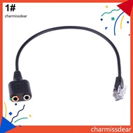 CHA DOONJIEY 2/35mm to RJ9/RJ10 Mic/Headset Adapter Cable for Office Phone