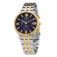 CITIZEN西鐵城 不銹鋼雙色錶帶 藍色錶盤 男士腕表 AN3616-75L 1塊