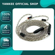 XINHS 8 Core Silver Plated Copper 3.5mm / USB Type C Upgrade Cable With Microphone IEM Cable