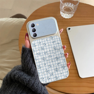Casing for Realme C85 C100 C75x C75 C71 C61 C63 C65 C67 C51 C53 NFC 4G 5G Fresh Blue Checkered Flora