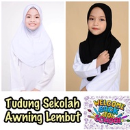 Tudung Sekolah Awning Lembut &amp; Awning Scuba dan Tudung Sekolah 2 Lapis