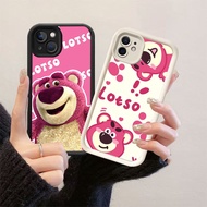 HW-9 Cute Strawberry Bear Shockproof Silicone Casing for iphone 11 12 13 Mini Pro Max