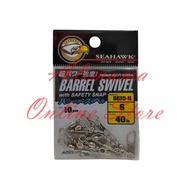 SEAHAWK 5610N BARREL SWIVEL WITH SAFETY SNAP FISHING HOOK