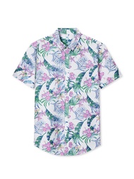 AIIZ (เอ ทู แซด) - เสื้อเชิ้ตแขนสั้นผู้ชายผ้าพิมพ์ลายฮาวายรีสอร์ท Men's Hawaii Printed Short Sleeve Shirtsn