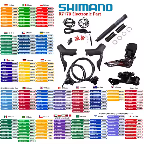 Shimano 105 Series Di2 Groupset R7170 Without Crankset/Electronic Part 2x12s For Road Bike No Cranka