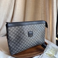 近新保存品Vintage Celine稀有深藍老花手拿包(可免費改造斜背包)