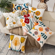 Floral Embroidered Pillow Cases Sofa Cushion Covers 45x45cm