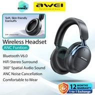 Awei AT15 ANC Wireless Headset ANC Noise Cancellation Stereo Surround Sound Headphone Bluetooth Head