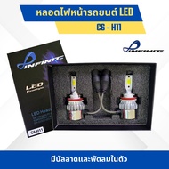 หลอดไฟ LED  ( C6 H11) ใส่ได้ทั้ง ไฟหน้ารถยนต์ และ ไฟตัดหมอก มีบัลลาดและพัดลมในตัว อายุการใช้งานยาวนาน