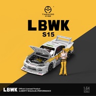 Time Micro 1/64 scale diecast // LBWK Nissan Silvia S15 Flash #23 [open hood]