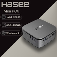 Hasee M6 (Intel Dual-Screen 4K WiFi) Mini PC Intel Celeron N5095 2.9GHz 4-Core 8G LPDDR4 RAM 256G M.