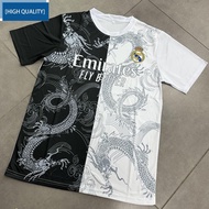 Baju Jersey Real Madrid Dragon neck graphic naga/ Size: XS-3XL / Baju Jersi Bola Sepak Lengan Pendek