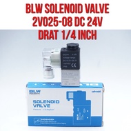 BLW Solenoid Valve 2V025-08 2V025 -08 DC 24V Thread 1/4" 1/4 inch DC24V DC24 Direct Valve For Pneuma