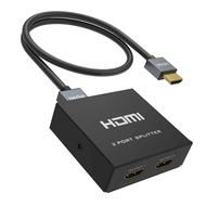 4K HDMI Splitter 1 in 2 Out + HDMI Cable, Yinker 2 Way HDMI Splitter for Dual Monitors 1x2 4Kx2K@30H