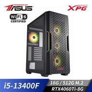 華碩平台[威猛鬥聖]i5十核獨顯SSD電腦(i5-13400F/16G/RTX 4060 Ti/512G_M2) 威猛鬥聖