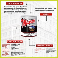 ❧ ∭ ➲ ♞ Clearance Sale Manor Hi-Gloss Black Quick Drying Enamel 1 Liter Sphero QDE Dry Alkyd Wood o
