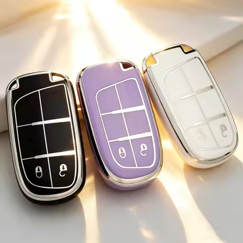 TPU Car Key Case Cover for Jeep WK2 KL BU MP Renegade Grand Cherokee Dodge Ram Charger 200 1500 Chal