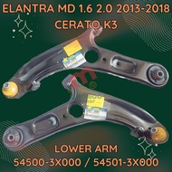 LOWER ARM FRONT 54500-3X000 (LH) / 54501-3X000 (RH) ELANTRA MD 1.6 2.0 2013-2018, CERATO K3