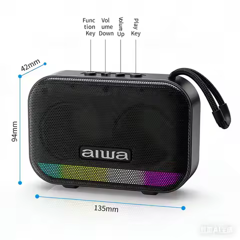 AIWA AH13 Mini Bluetooth Speakers Portable RGB LED Lights HiFi Sound TWS Dual Speaker Connection TF 