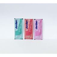 (3 pcs) Jordan Clean & Fresh Cool Mint Toothpaste Travel Pack [Chamomile/Chili/Watermelon] 4.25g x3s