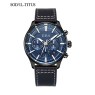 Solvil et Titus W06-03286-003 Men's Quartz Analogue Watch in Blue Dial and Leather Strap