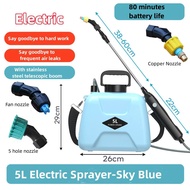 new 5L Electric Sprayer Garden Automatic Atomization USB Rechargeable Plant Sprayer Bottle Sprinkler