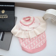 DY Loving Pet Sweater Tide Brand Cat Knitted Coat with Ruffle Shawl Poodle Princess Costume