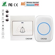 Cacazi  HYH10  Wireless doorbell UK/EU/US plug waterproof IP44 door bell 60 ringtones  300M Remote