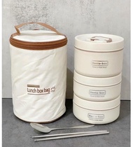 Hộp đựng cơm giữ nhiệt Bento Box kèm túi và thìa đũa Hộp cơm văn phòng Inox 304 cao cấp