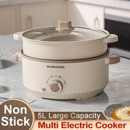 5L Multi Electric Cooker Big Capacity 28cm 电煮锅 Non Stick Comes WIth Steamer 1000W Electric Multifuct