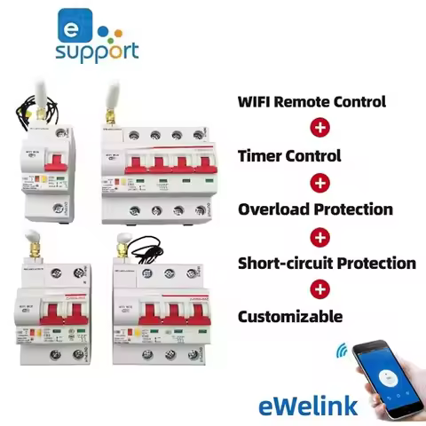 Ewelink WIFI Circuit Breaker ZJSB9 Timer Remote Control APP Smart Automatic Intelligent Interruptor 