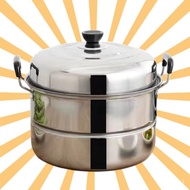 YQ32 Thickened Stainless Steel Steamer Large Capacity Soup Pot Household Multi-Layer Steamer Induction Cooker Gas Stove