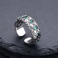Snake scale skin mens trendy ring ins แหวนอินอินเทรนด์ผู้ชายผิวเกล็ดงู