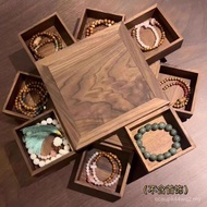 North American Black Walnut Rotating Retro Exquisite Storage Box Solid Wood Fruit Plate Compartment 