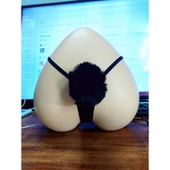 Bunny tail pants, thong, detachable bunny tail