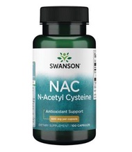 NAC🌈 肝臟健康🌈 乙醯半胱氨酸 🌈SW854 Swanson N-Acetyl Cysteine 600MG 100粒🌈每天1次，每次1粒，隨水服用🌈氨基酸具有強大的抗氧化保護