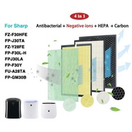 for Sharp Air filter purifier replacement FZ-F30HFE FP-F30L-H FPJ30LA HEPA, Anti-Bacterial, Activated Carbon, Pre-filter