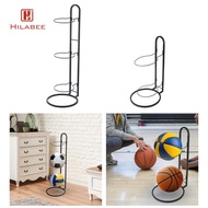 HILABEE Basketball Ball Storage Rack, Multi-Purpose Metal Ball Storage Rack, Space