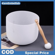 KamEm Crystal Quartz Singing Bowl 8 Inch 432Hz Yoga Meditation Sound Bowls Professional  Crystal Bow