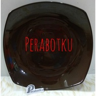 Brown L-Shaped Square Plate PR-201-3 Hoyaplast/ Serving Plate PL/ Dinner Plate