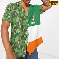 3D Gold Coins Patrick's Day Irish Ireland Flag Name Hawaiian Shirt