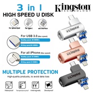 Kingston 3.0 Flash Drive 1TB_ 2TB Type-C Pendrive suitable for iphone_iPad_PC 3IN1 drive flashdis IO