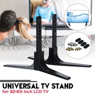 Adjustable Universal TV Stand Holder Height For 32-65inches LCD Flat Screen Table Top Pedestal Easy Install 240X166X110MM