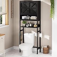 MEUIS Over The Toilet Storage Cabinet - Bathroom Shelves Above Toilet Freestanding Organizer Shelf w