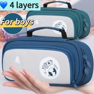 Pencil Case for Boys Pensil Box Aesthetic Large Capacity Pen Box Junior High School Stationery Penci