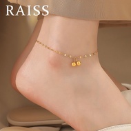 Stainless Steel 18K Lucky Ball Titanium Anklet Gold Plated Korean Women's Jewelry Accessories