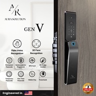 AURA GEN V Smart Lock Malaysia | Palm Veins | 3D Face Unlock | Live CCTV | Video Intercom | Camera