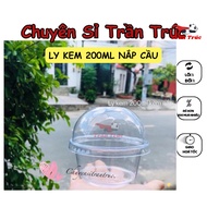 Combo of 50 pet plastic cups with lid 200ml dwarf pet plastic cups not resistant to high temperature