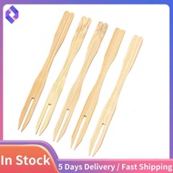 500Pcs Bamboo Appetizer Forks, 3.5 Inch Mini Bamboo Forks ,Disposable Wooden Forks, Small Fruit Food