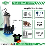 Clean Water Submersible Pump - WQ28-15-1.5-2HP (2-inch Output) - Submersible Water Pump - Subsibel B